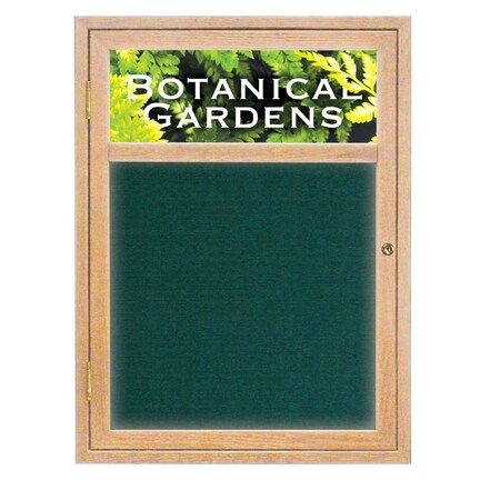 United Visual Products Open Faced Traditional Corkboard, 12x36" UV639A-GOLD-KEYLIME